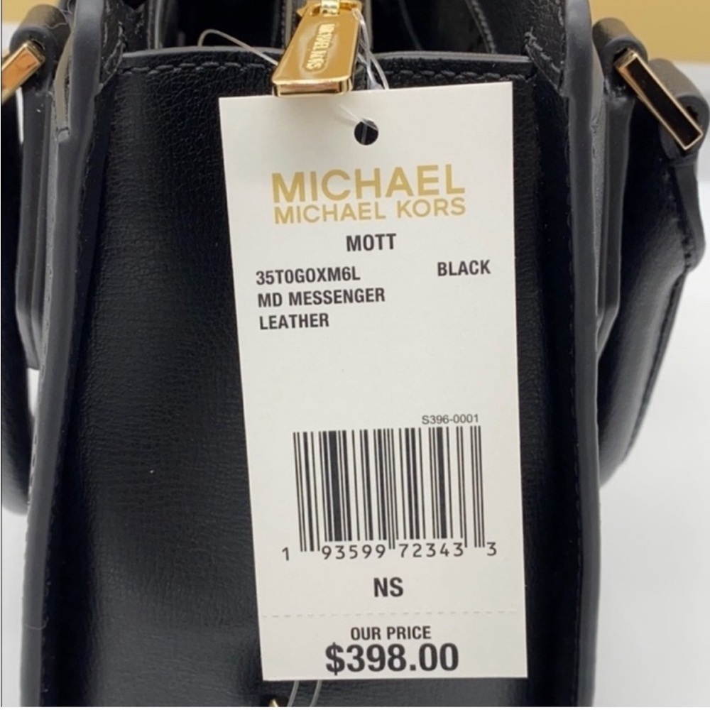 Michael Kors Mott Small Satchel Crossbody Black - Picture 12 of 12